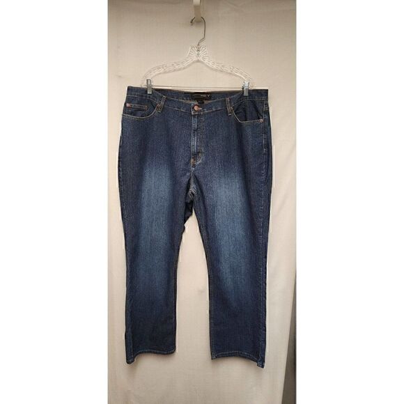 Venezia High Rise Straight Jeans Women's Plus Size 24 Denim Jeans - Picture 2 of 5